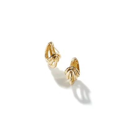 John Hardy Bamboo Small J Hoop Earring In Yellow Gold
