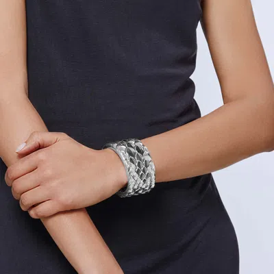 John Hardy Naga Kick Cuff With Grey Mother Of Pearl
