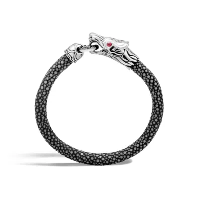 John Hardy Naga Station Bracelet With Black Sapphire
