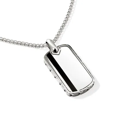 John Hardy Tag Necklace, Sterling Silver, Enamel