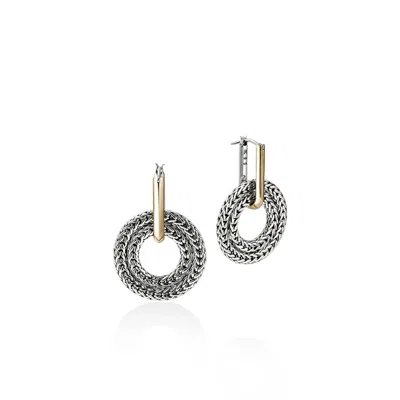 John Hardy Rata Drop Earring, Sterling Silver, Gold