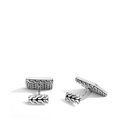 John Hardy Classic Chain Cufflinks With Black Sapphire