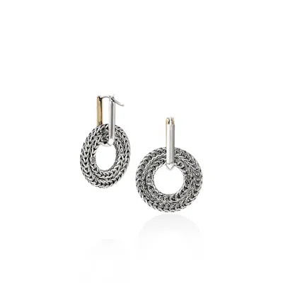 John Hardy Rata Drop Earring, Sterling Silver, Gold