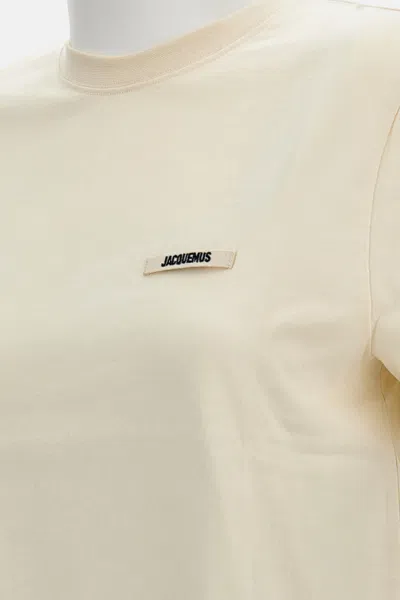 Jacquemus Le Tshirt Gros Grain Short Sleeve In Neutral