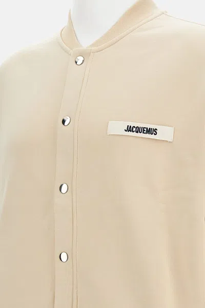 Jacquemus The Gros Grain Button-fastening Logo-plaque Cardigan In Yellow