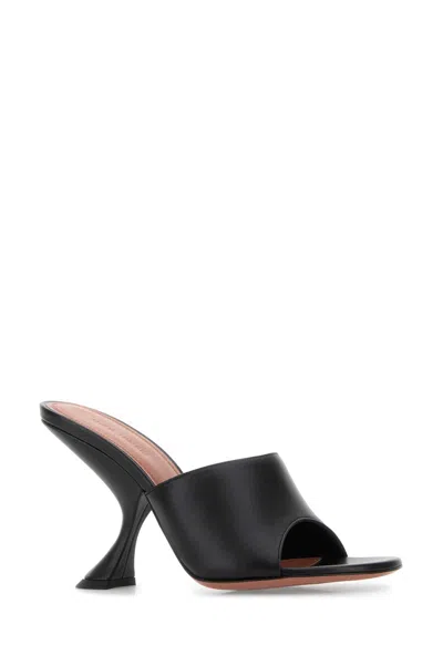 Amina Muaddi 90mm Lupita Sculpted Heel Sandals