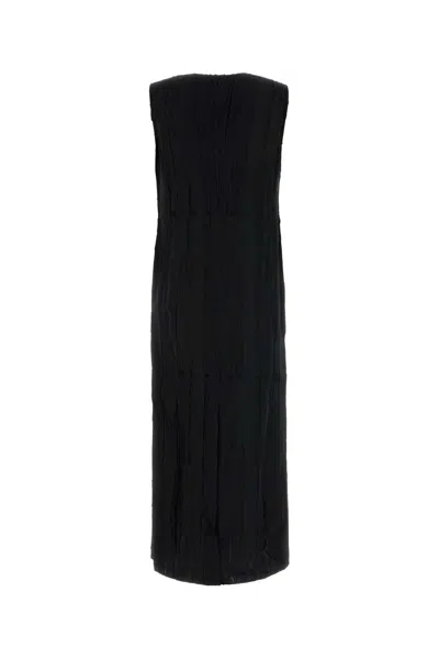 Loulou Studio Loulou Black Silk Blend Minga Dress In Black
