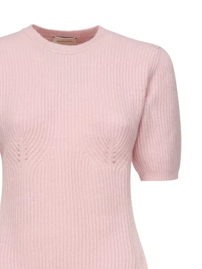 Magda Butrym Stretch Cashmere Crew Neck Sweater In Pink