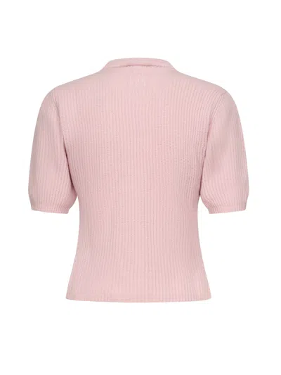 Magda Butrym Stretch Cashmere Crew Neck Sweater In Pink