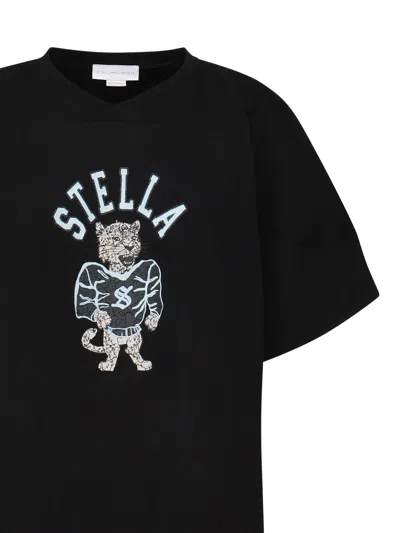 Stella Mccartney Printed Varsity T-shirt In Black