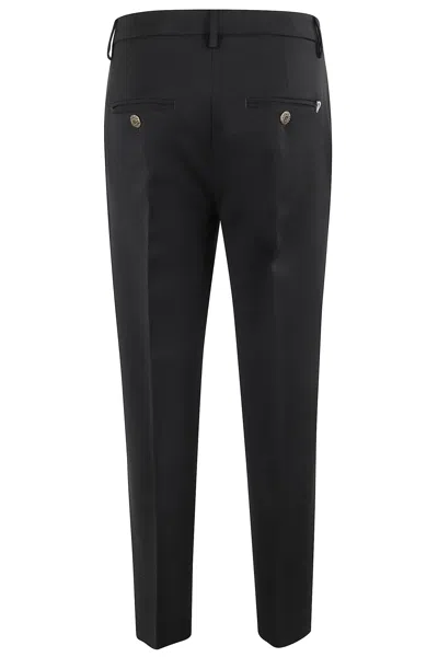 Dondup Button-fastening Pocket Tailored Trousers In Black