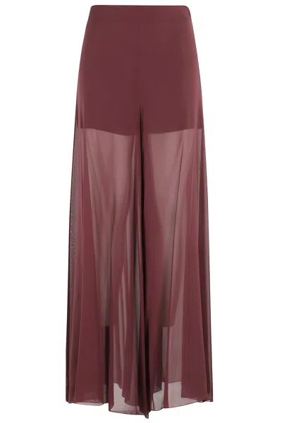 Erika Cavallini Giacomo Silk Blend Culotte Pants In Brown