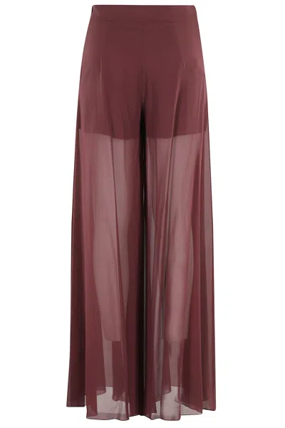 Erika Cavallini Giacomo Silk Blend Culotte Pants In Brown