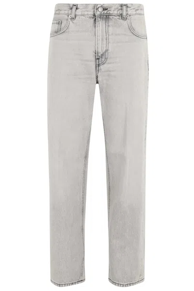 Haikure 5-pocket Trousers With Belt Loops And Contrast Stitching In Neutral