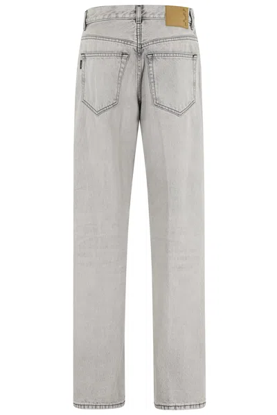 Haikure 5-pocket Trousers With Belt Loops And Contrast Stitching In Neutral