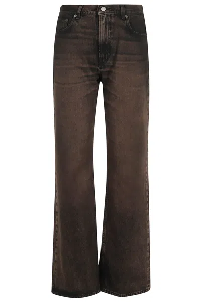 Haikure Korea Faded Jeans In Brown