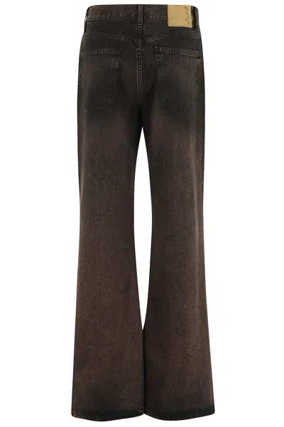 Haikure Korea Faded Jeans In Brown