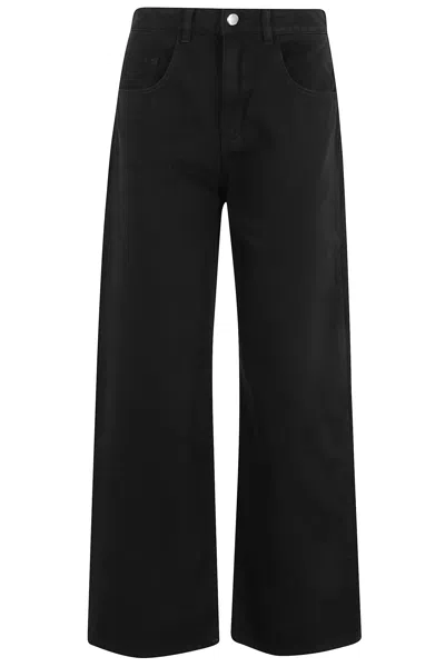 Icon Denim Jeans With Belt Loops In Black