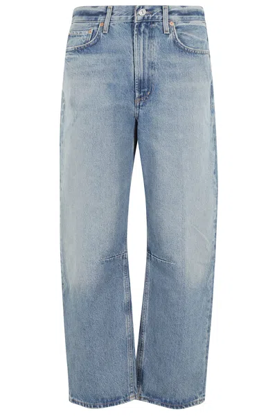 Citizen Of Humanity Citizens Of Humanity Miro Cropped Barrel-leg Jeans In Blue