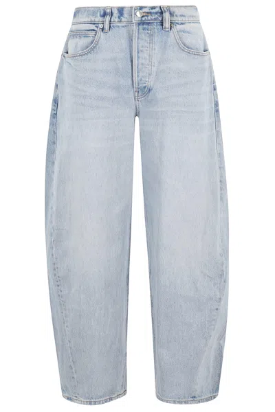 Alexander Wang Mid Rise Jeans With Vintage Bleach Wash In Blue