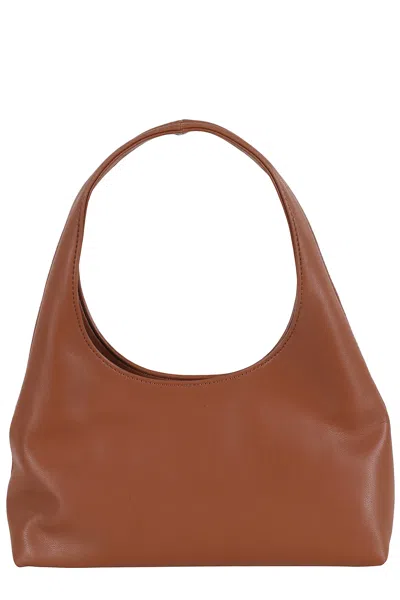 Apc A.p.c. Baby Ninon Shoulder Bag With Logo Print In Brown