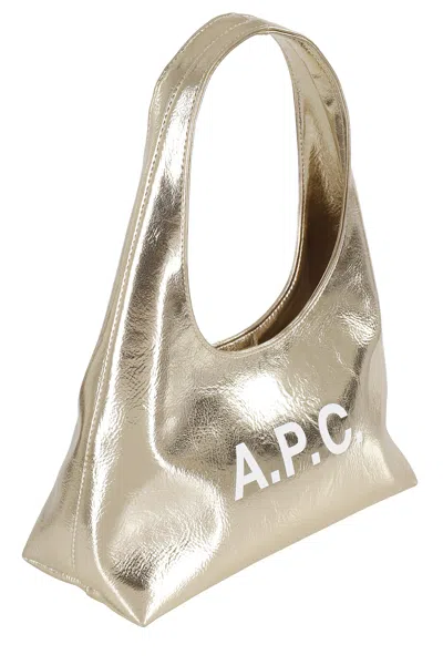 Apc Baby Ninon Metallic Shoulder Bag In Gold