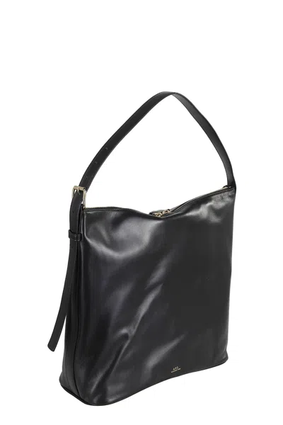 Apc A.p.c. Women Vera Leather Shoulder Bag In Black