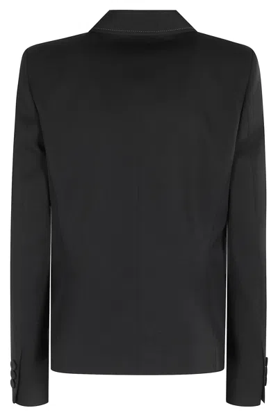 Marni Notched-lapel Two-button Jacket In Black