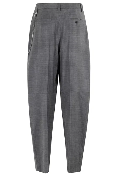 Alexander Wang Grey Wool-blend Trousers In Gray