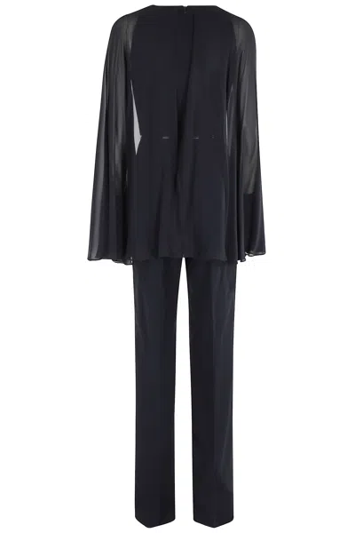 Max Mara Studio Pants Woman Blue In Black