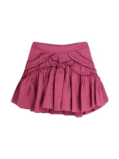 Isabel Marant Étoile Marant Etoile Women Ceola Cotton Blend Miniskirt In Burgundy