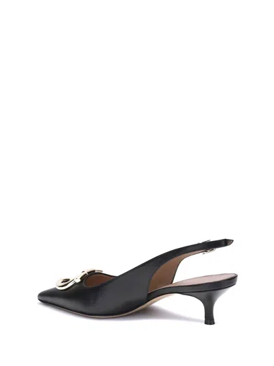 Ferragamo Gancini Slingback Pumps In Black