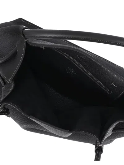 Tod's Medium Logo Bucket Bag In Black