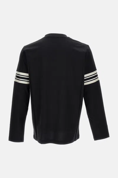 Moncler Long Sleeve Varsity Tee In Black