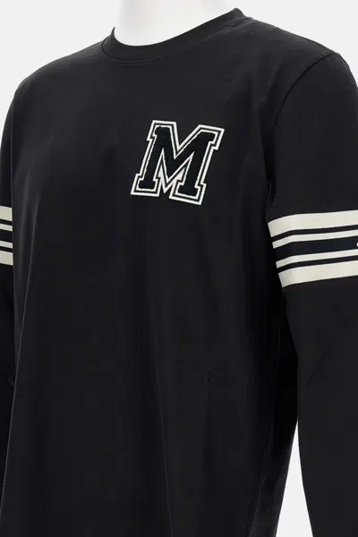 Moncler Long Sleeve Varsity Tee In Black