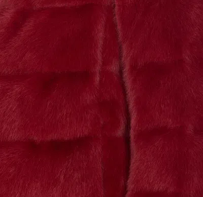 Herno Padded Jacket With Faux Fur Texture In Red