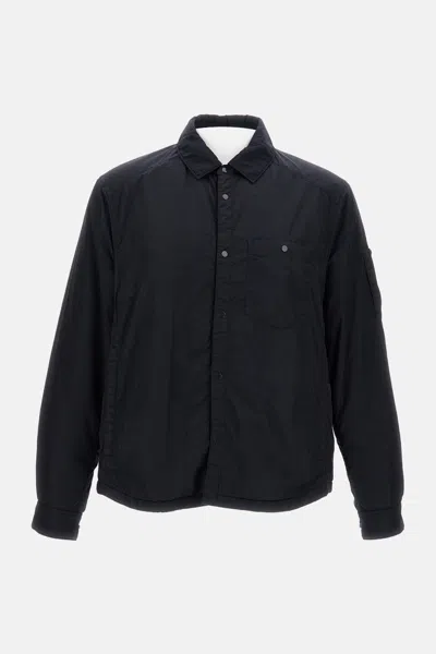 C.p. Company C.p.company Buttoned Pocket Overshirt In Black