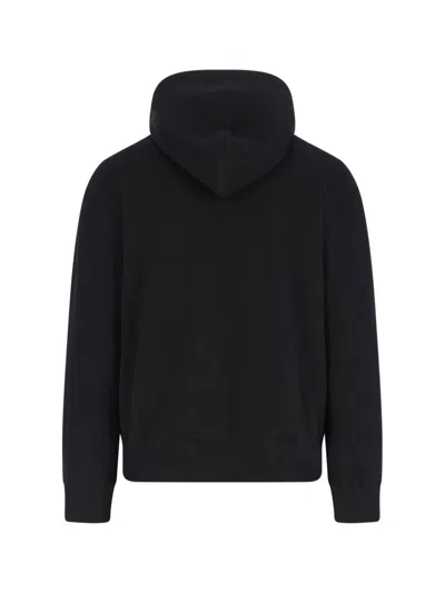 Comme Des Garçons Play Hooded Sweatshirt With Drawstring And Pockets