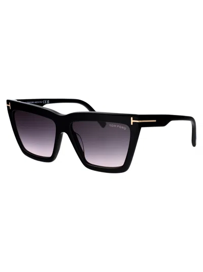 Tom Ford Eden Sunglasses In Black