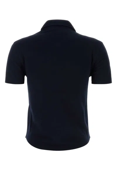 Miu Miu Midnight Blue Piquet Shirt In Blue