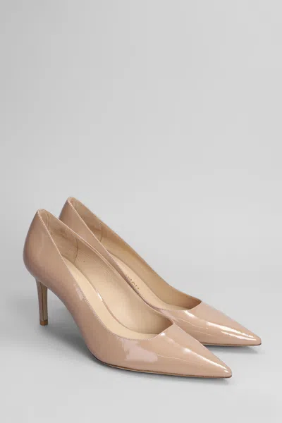 Stuart Weitzman Stuart Power 75 Pumps In Rose-pink Patent Leather