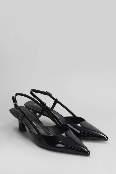 Stuart Weitzman Vinnie 50 Pumps In Black Patent Leather