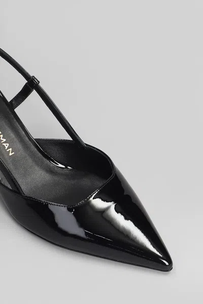 Stuart Weitzman Vinnie 50 Pumps In Black Patent Leather