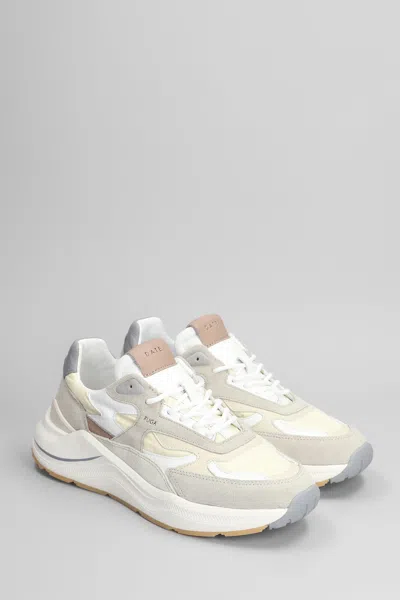 Date Fuga Sneakers In Beige Suede And Fabric