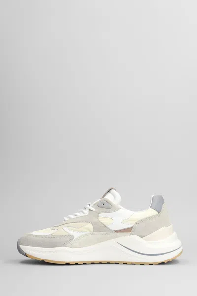 Date Fuga Sneakers In Beige Suede And Fabric
