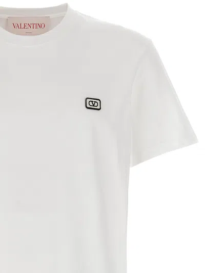 Valentino Vlogo Patch T-shirt With In White
