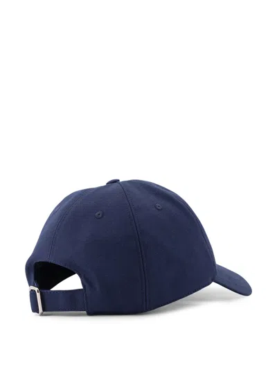 Givenchy Men Baseball Cap With Embroidered Logo In Blue