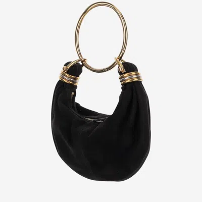 Chloé Bracelet Hobo Bag Mini Leather In Black