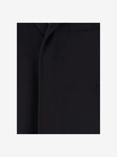 Tagliatore Thomas Lapel-pocket Wool Coat In Black