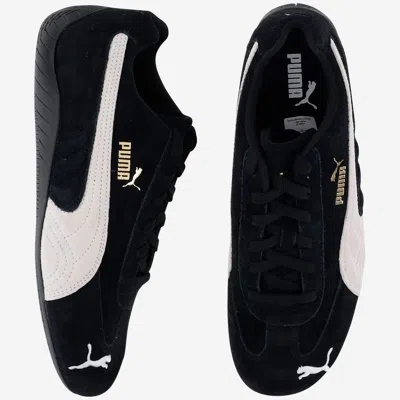 Puma 'speedcat' Black Sneakers With Logo Print On The Side And Logo Lettering On The Side In Black